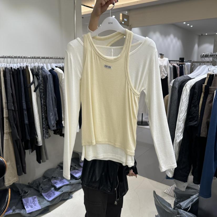 BENE東大門實拍女士新款時尚真品休閑推薦人氣長袖T恤假兩件SHOP BENE_Bene長袖T恤