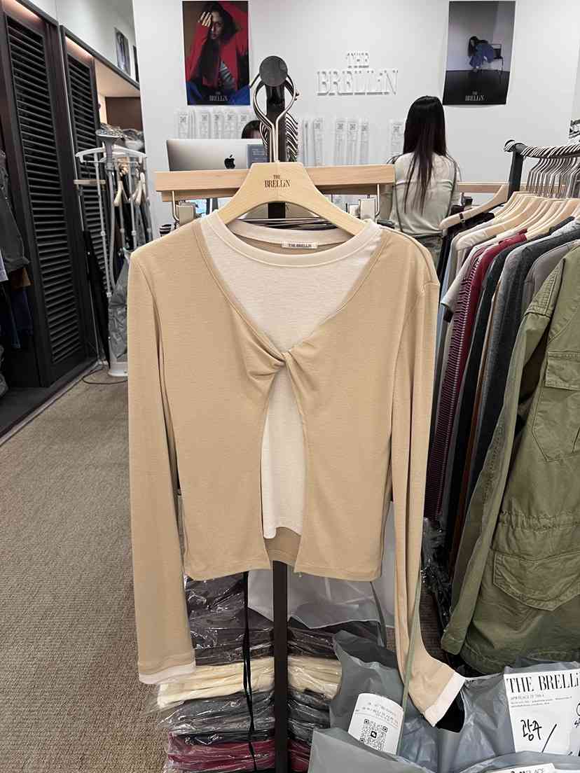 BRELLIN韓國直郵女裝新品時尚推薦休閑真品人氣熱賣長袖T恤BRELLIN長袖T恤