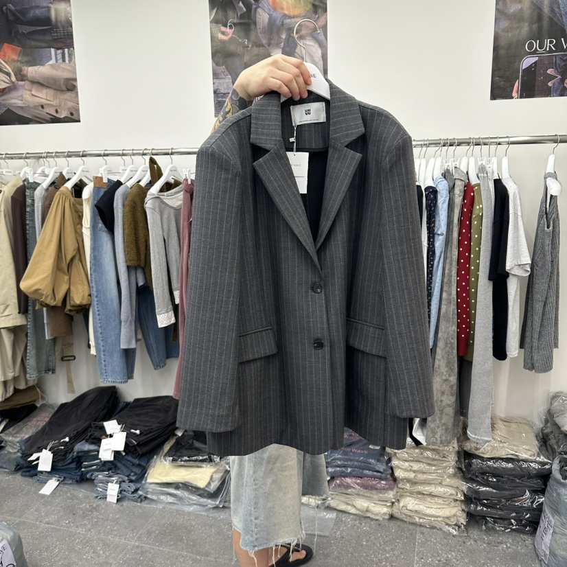 OURWAVE/OUR ROOM東大門代購女裝新品真品西裝西服條紋OURWAVE/OUR ROOM西裝/西服