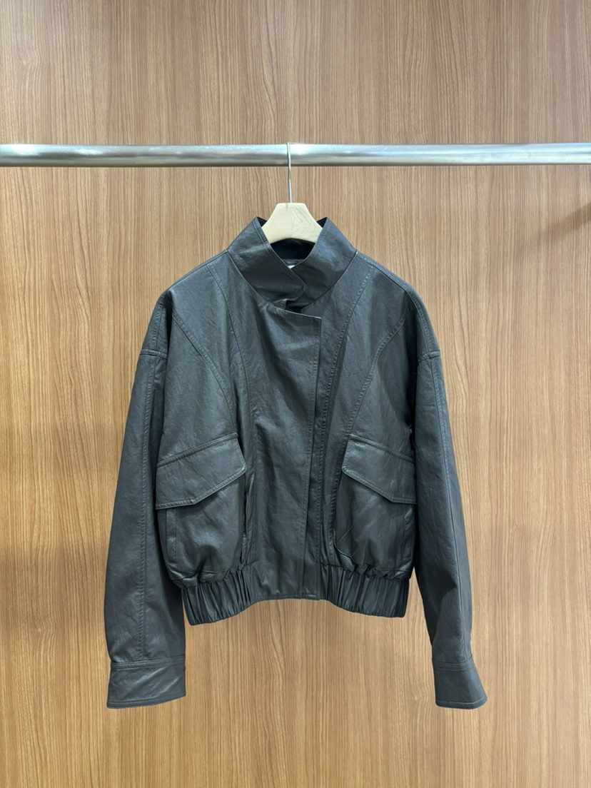 MABE韓國代購女士新品推薦人氣真品熱賣時尚休閑皮衣口袋MABE皮衣