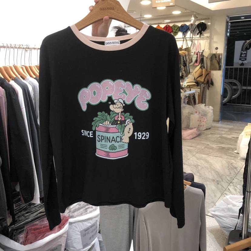 OASISSEOUL韓國直郵女裝新品休閑熱賣真品人氣時尚長袖T恤OASISSEOUL長袖T恤