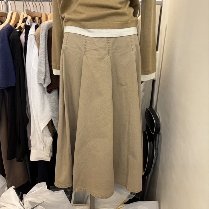 AFTERGLOW東大門實拍女裝新品時尚半身裙中短裙百褶拉鏈褶裙AFTERGLOW半身裙/中短裙