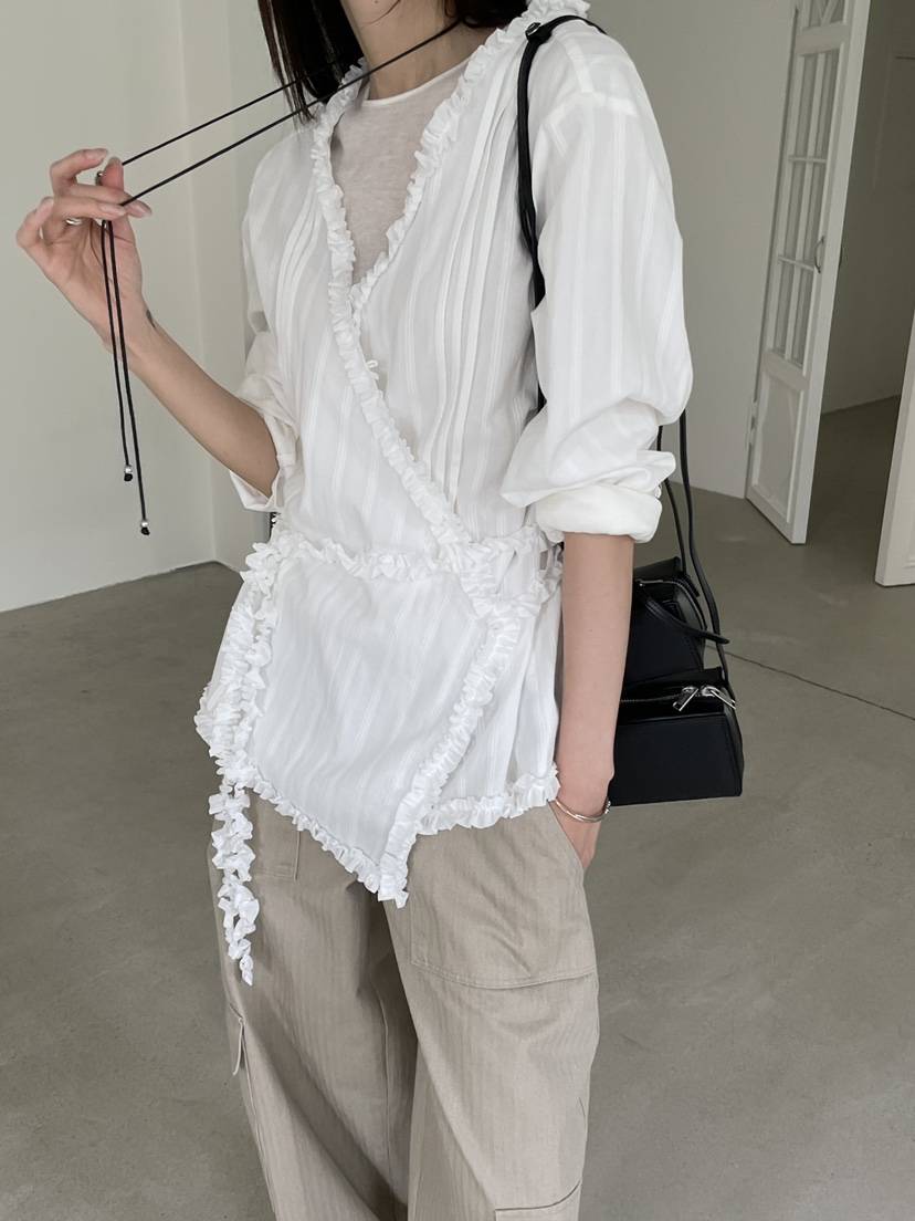 ATMOSPHERE東大門實拍女士新款休閑人氣襯衫蕾絲衫不含內搭ATMOSPHERE襯衫/蕾絲衫