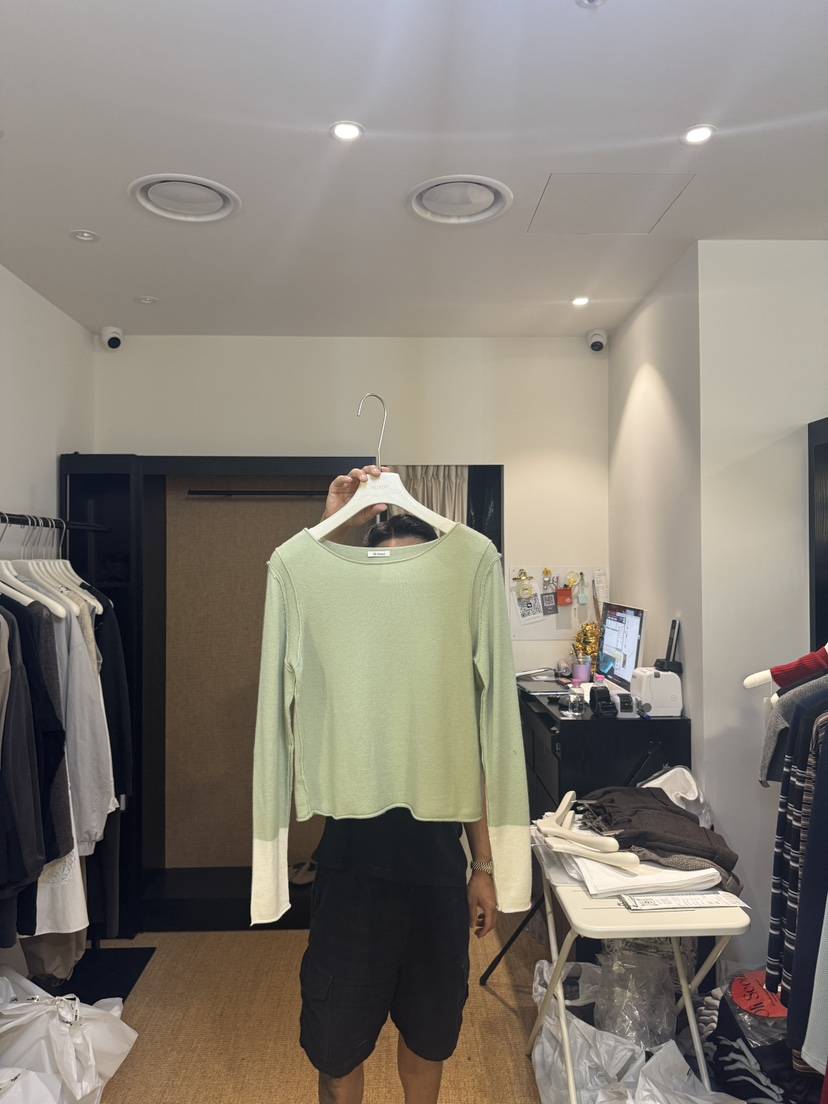 OLI EDIT東大門代購女士新品休閑真品推薦熱賣長袖T恤撞色OLI EDIT長袖T恤