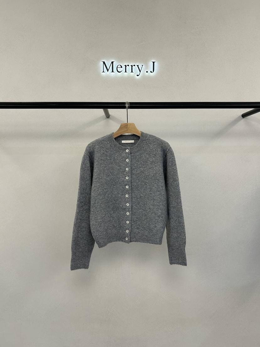 MERRY-J韓國代購女裝新款休閑熱賣時尚真品針織衫圓領開衫MERRY-J針織衫