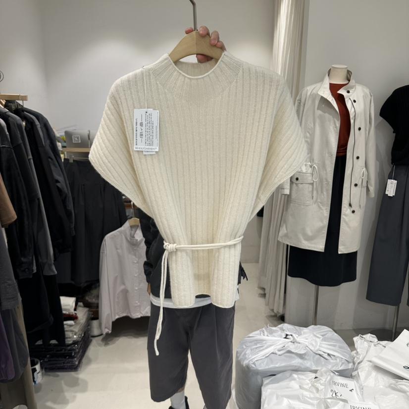 IRVINE韓國代購女裝新品真品時尚熱賣推薦休閑針織衫含繩IRVINE針織衫