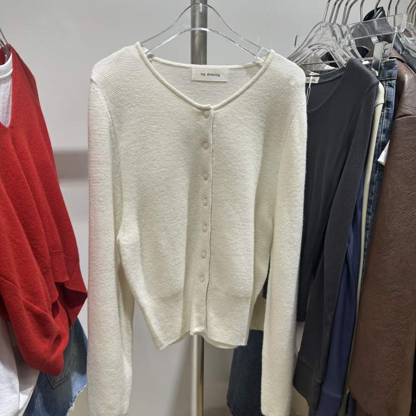 TOPDRESSING東大門實拍女士新品時尚熱賣人氣針織衫羊毛開襟TOPDRESSING針織衫