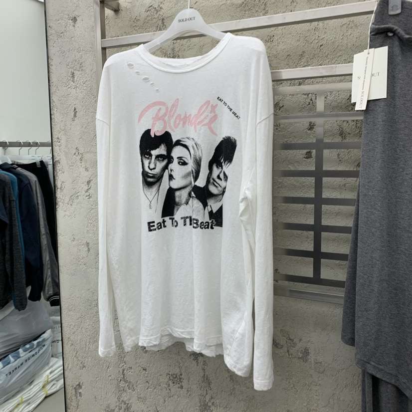 SOLD OUT東大門代購女士新款休閑時尚人氣真品長袖T恤復古SOLD OUT長袖T恤