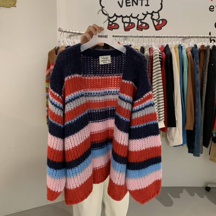 VENTI韓國直郵女士新品時尚休閑熱賣人氣推薦真品針織衫開衫VENTI針織衫