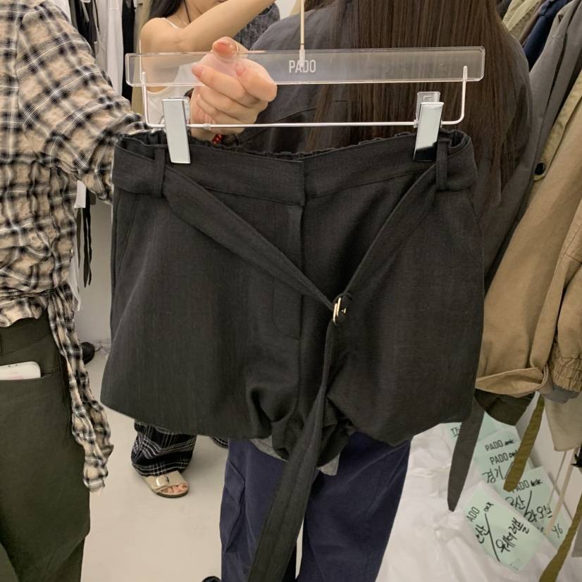 PADO東大門實拍女裝新款休閑真品時尚熱賣推薦短褲含腰帶PADO短褲