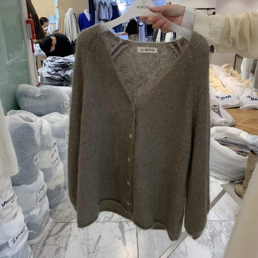 ALMOND韓國代購女裝新品休閑真品人氣時尚針織衫羊毛開衫ALMOND針織衫