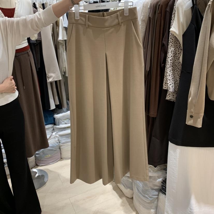 LOVE SOME韓國代購女裝新款推薦熱賣人氣休閑褲闊腿褲羊毛LOVE SOME休閑褲