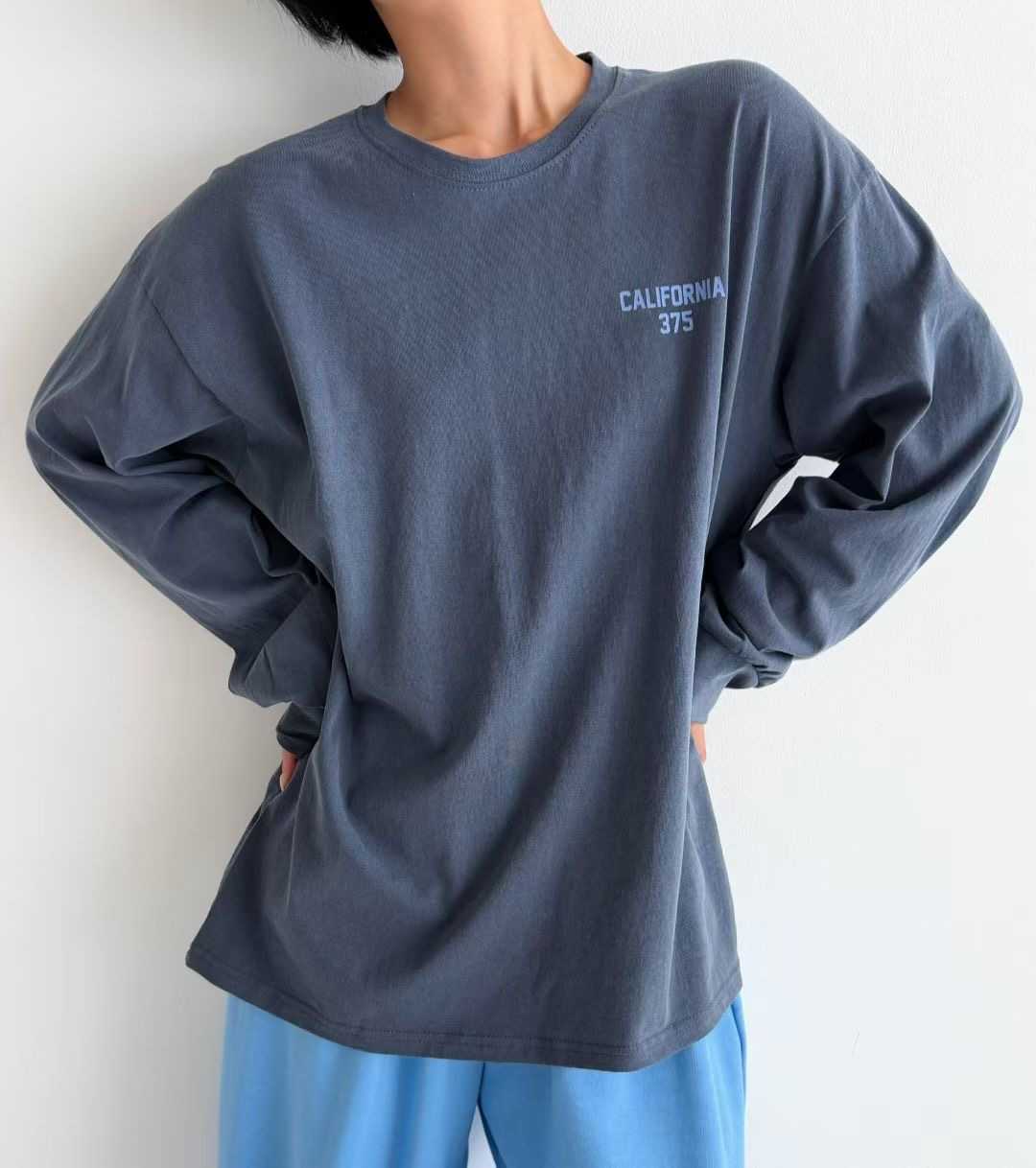 P.SHOP韓國直郵女士新款時尚熱賣人氣休閑推薦真品長袖T恤P.SHOP長袖T恤