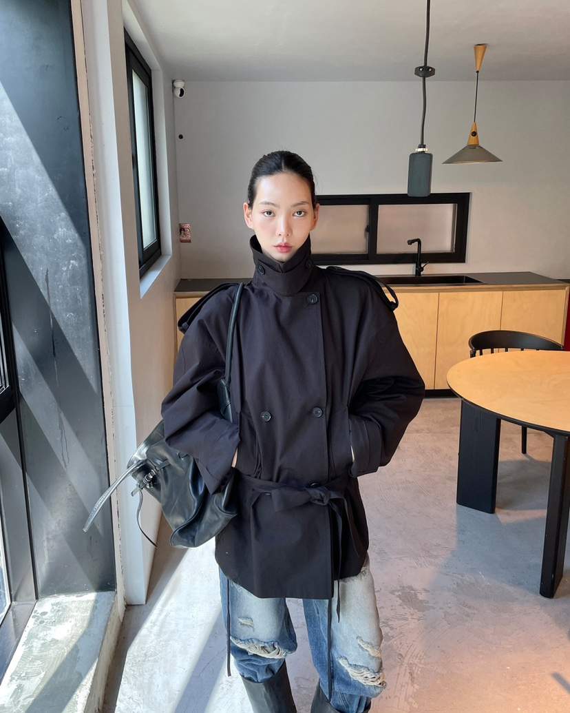 D2/A2東大門代購女裝新品真品熱賣休閑時尚推薦夾克含腰帶D2/A2夾克