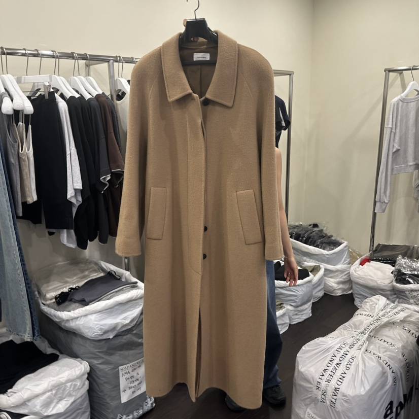OUTFIT/SOAP AMD WATER韓國代購女士新品熱賣中長款大衣含腰帶OUTFIT/SOAP AMD WATER中長款大衣