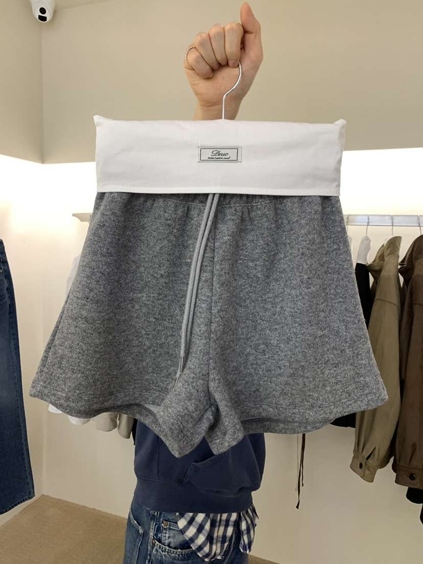 DEUO東大門實拍女士新品真品休閑人氣推薦時尚熱賣短褲羊毛DEUO短褲