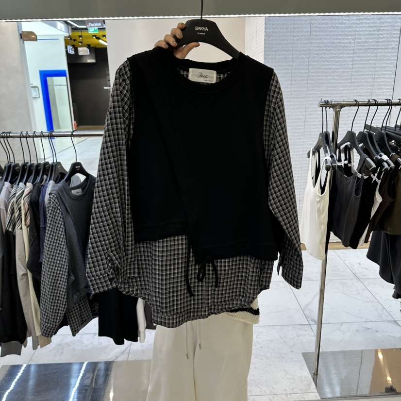 BAKHA東大門實拍女士新品推薦人氣時尚熱賣襯衫蕾絲衫假兩件CHARLES THE SECOND/CHEAP-CHIC襯衫/蕾絲衫