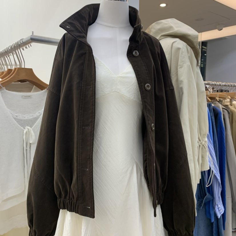 DRESS ROOM東大門直郵女士新品休閑推薦時尚人氣夾克麂皮DRESS ROOM夾克