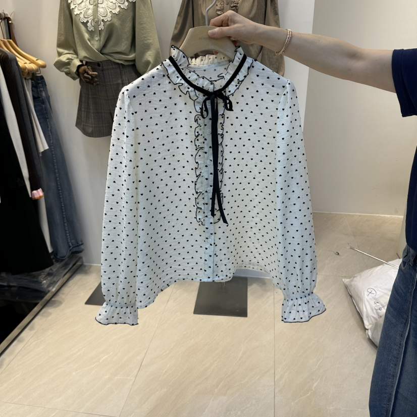 2AN.B東大門實拍女裝新品真品推薦時尚人氣襯衫蕾絲衫絲帶2AN.B襯衫/蕾絲衫