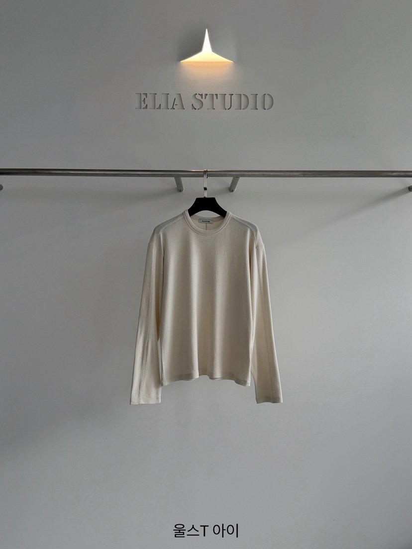 ELIA東大門實拍女裝新品人氣推薦時尚熱賣真品長袖T恤羊毛ELIA長袖T恤