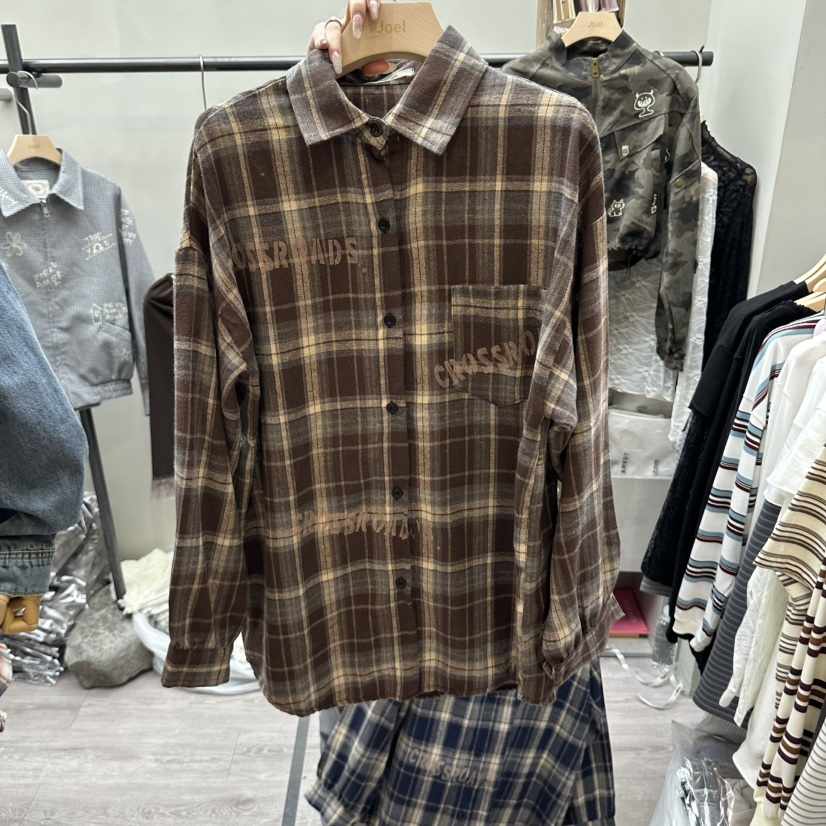STICK WITH韓國直郵女士新品休閑熱賣人氣時尚襯衫蕾絲衫STICK WITH襯衫/蕾絲衫