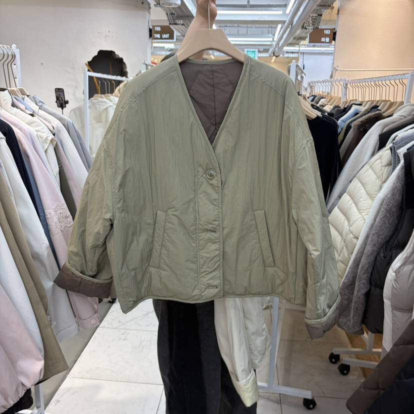 SIMPLE PARK/WMSTORY韓國直郵女裝新款熱賣短款羽絨服撞色絎縫絨WMSTORY/SIMPLE PARK短款羽絨服