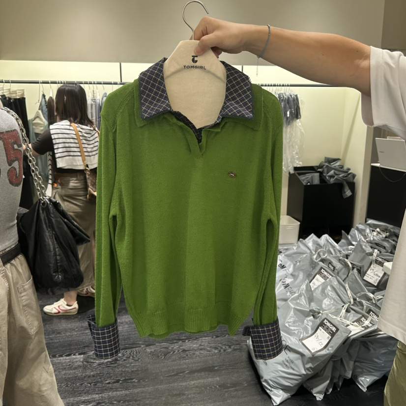 TOMGIRL韓國代購女裝新品休閑人氣熱賣真品時尚推薦針織衫TOMGIRL針織衫