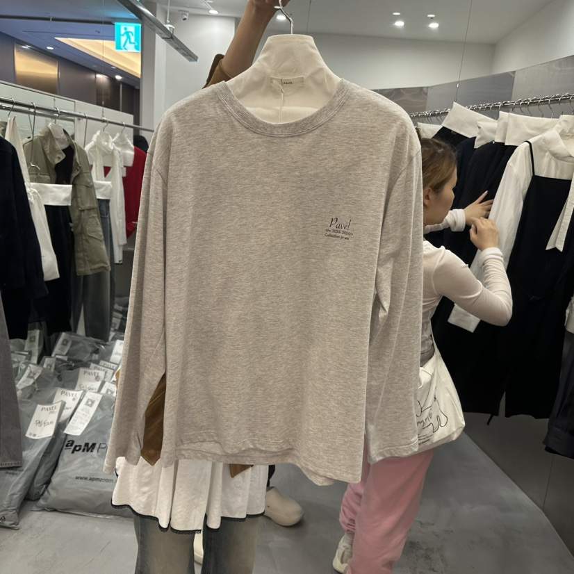 PAVEL韓國直郵女裝新款熱賣時尚休閑推薦真品人氣長袖T恤PAVEL長袖T恤