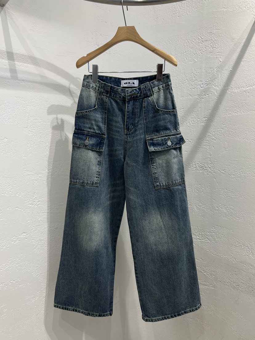 OLA東大門代購女裝新品真品休閑時尚推薦人氣熱賣牛仔褲口袋mellor/OLA牛仔褲