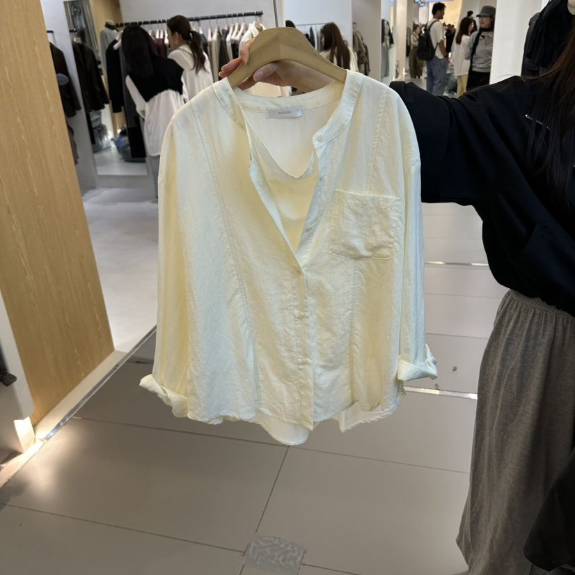 ALEGRE韓國代購女裝新品人氣真品休閑熱賣時尚襯衫蕾絲衫ALEGRE襯衫/蕾絲衫