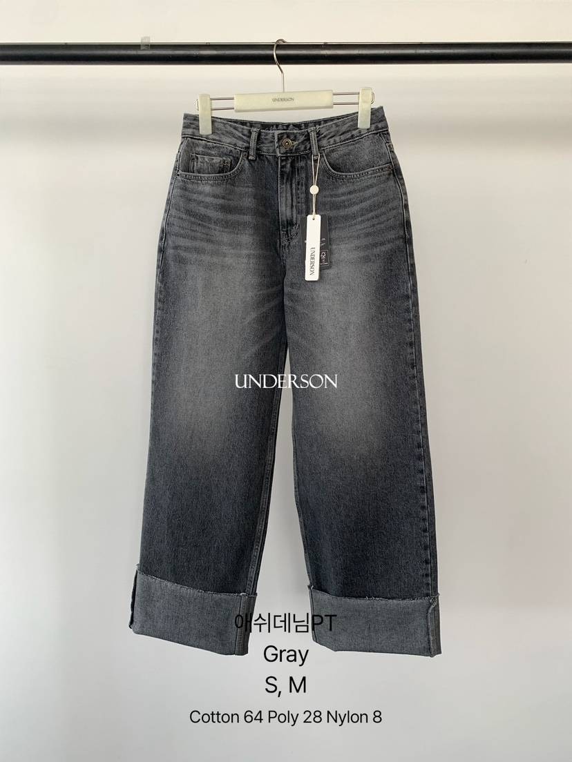 UNDERSON韓國代購女裝新品時尚推薦熱賣真品人氣休閑牛仔褲UNDERSON牛仔褲