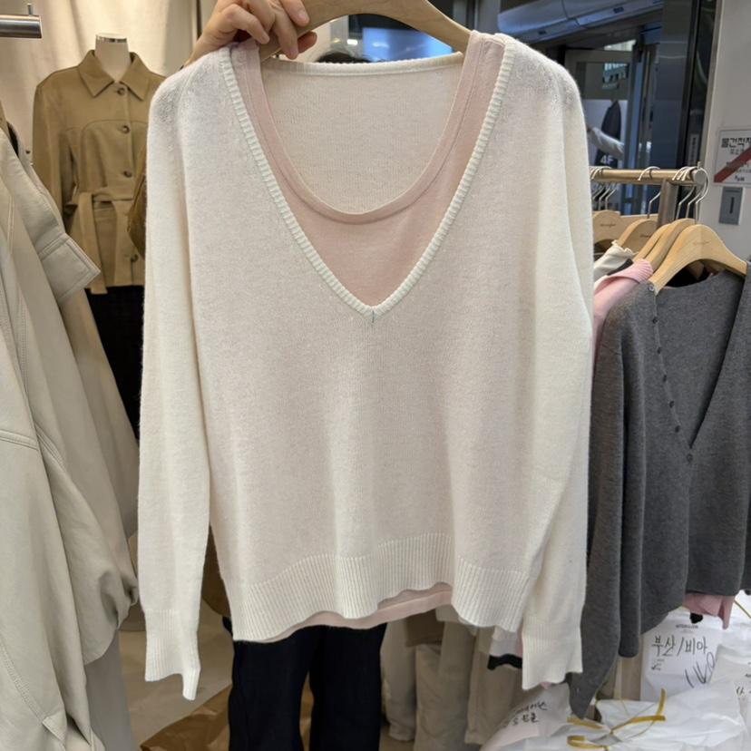 AFTERGLOW韓國直郵女裝新品熱賣時尚真品推薦休閑套裝V領AFTERGLOW套裝
