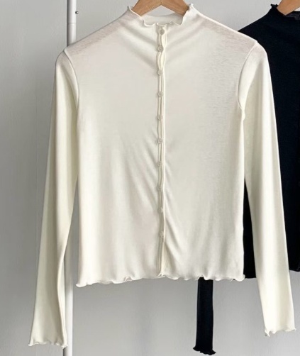 BRAND MARKET-브랜드마켓-T韓國代購女士新品真品長袖T恤高領紐扣BRAND MARKET-2件起長袖T恤