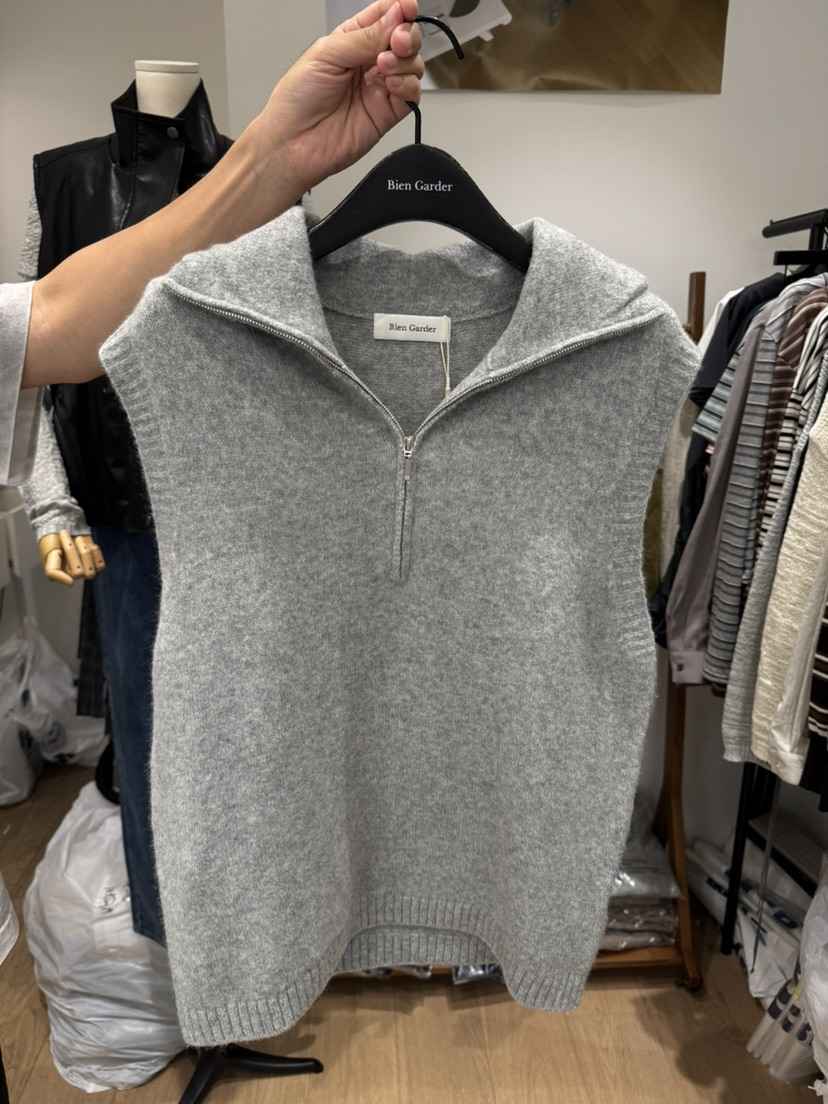 BIEN GARDER東大門代購女士新款推薦吊帶背心安哥拉拉鏈BIEN GARDER吊帶/背心