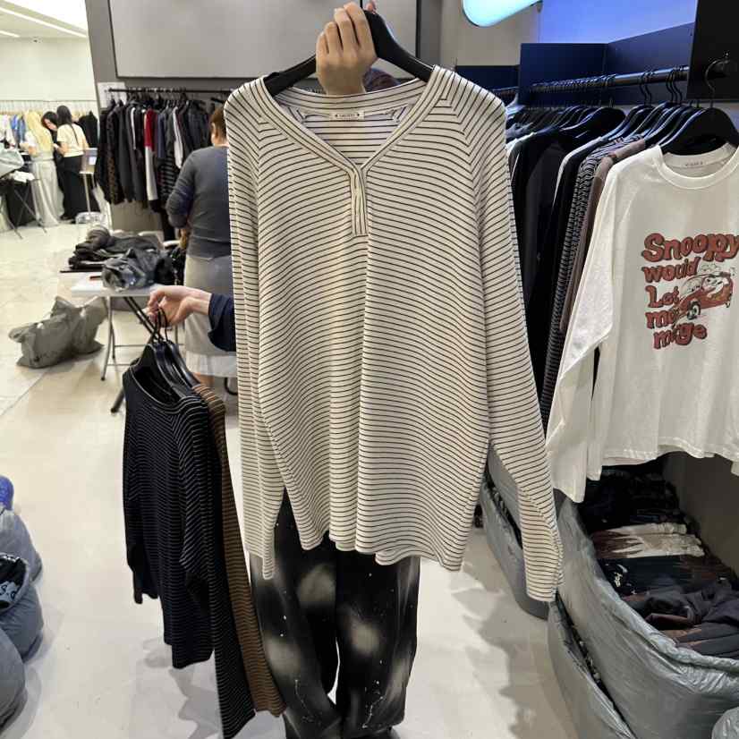 CREDITO韓國代購女裝新品休閑人氣真品職業推薦熱賣長袖T恤CREDITO長袖T恤