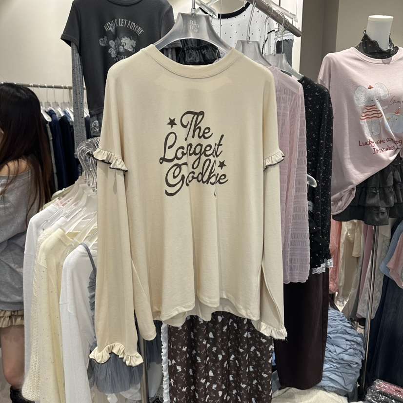 MIMME/LOOKK韓國直郵女士新品時尚休閑真品推薦熱賣長袖T恤MIMME/LOOKK長袖T恤