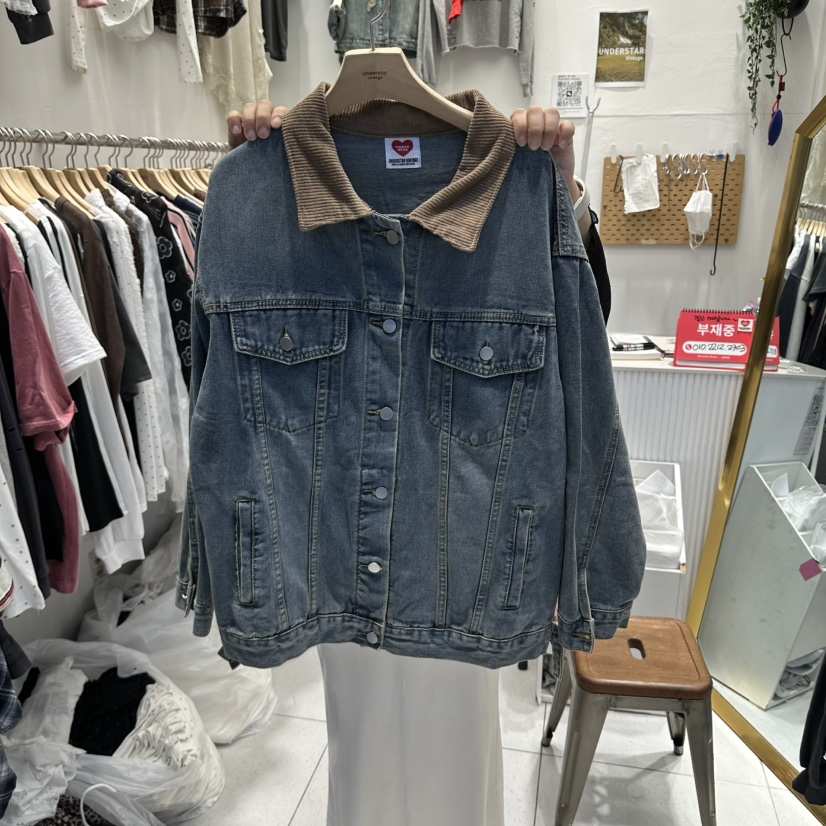 UNDERSTAR_VINTAGE韓國代購女裝新品推薦真品夾克燈芯絨水洗UNDERSTAR_VINTAGE夾克