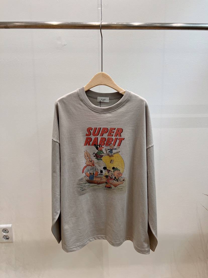 GLAD SOME東大門實拍女士新品推薦時尚休閑人氣長袖T恤兔子GLAD SOME長袖T恤