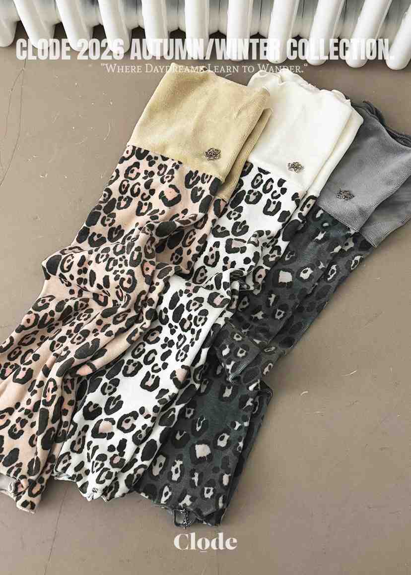 CLODE韓國直郵女裝新品熱賣時尚真品休閑襪子豹紋腿套絲絨CLODE襪子