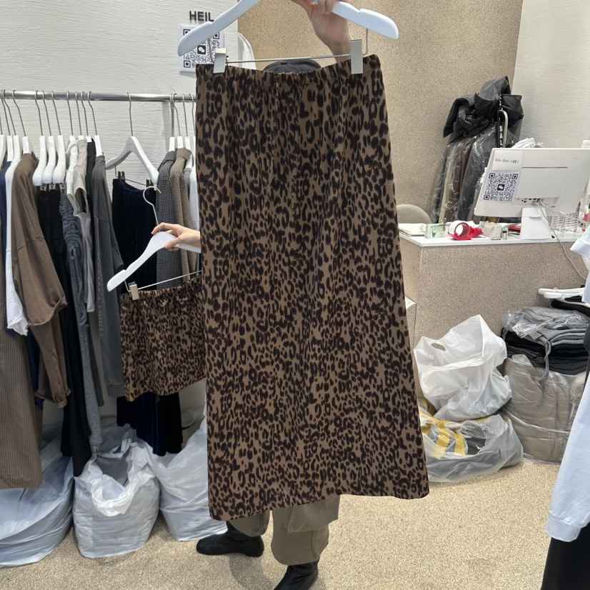 HEIL東大門實拍女士新品休閑真品熱賣人氣推薦時尚長裙豹紋HEIL長裙
