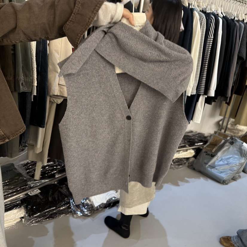 DOUBLE STANDARD/LE SMOKING/MAISONSTAFF東大門直郵女士新品人氣馬甲不含內搭含圍巾MAISONSTAFF馬甲