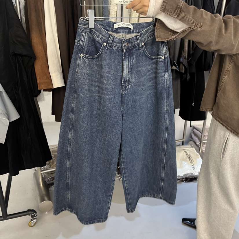 DOUBLE STANDARD/LE SMOKING/MAISONSTAFF東大門代購女裝新品休閑牛仔褲七分褲MAISONSTAFF牛仔褲