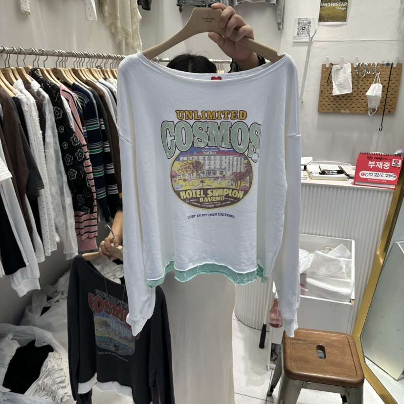 UNDERSTAR_VINTAGE韓國代購女裝新款推薦時尚真品長袖T恤UNDERSTAR_VINTAGE長袖T恤