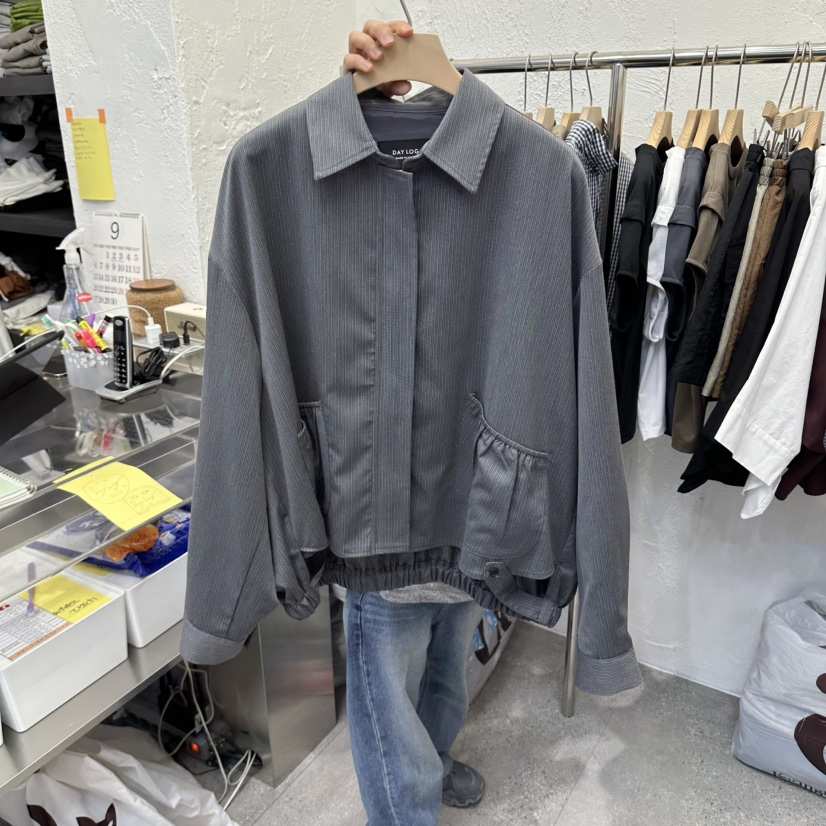 DA YLOG東大門代購女裝新品熱賣人氣時尚休閑夾克口袋褶皺DA YLOG夾克
