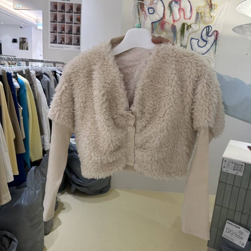 PANTRY HAUS韓國代購女士新品真品休閑夾克假兩件短款開衫PANTRY HAUS夾克