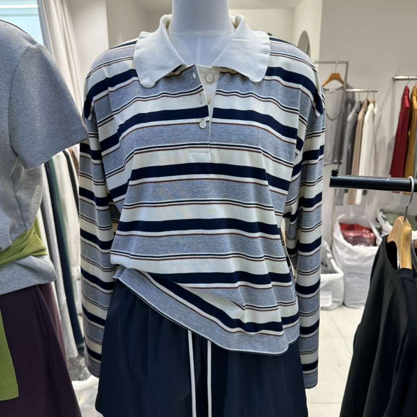 MODS-Q韓國代購女裝新品時尚休閑熱賣真品人氣長袖T恤羅紋MODS-Q長袖T恤