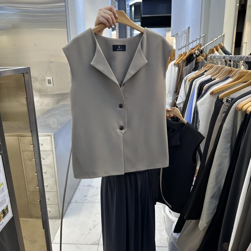 SANS東大門實拍女裝新品真品推薦時尚熱賣休閑職業馬甲含繩SANS馬甲