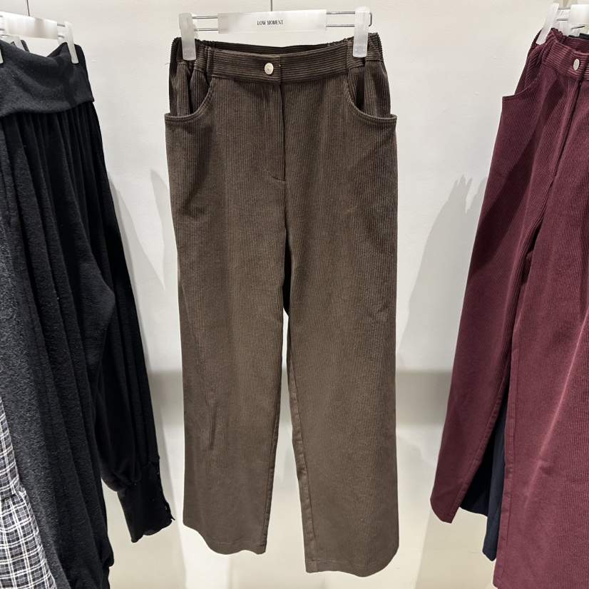 LOW MOMENT東大門實拍女裝新品真品人氣熱賣休閑褲燈芯絨LOW MOMENT休閑褲