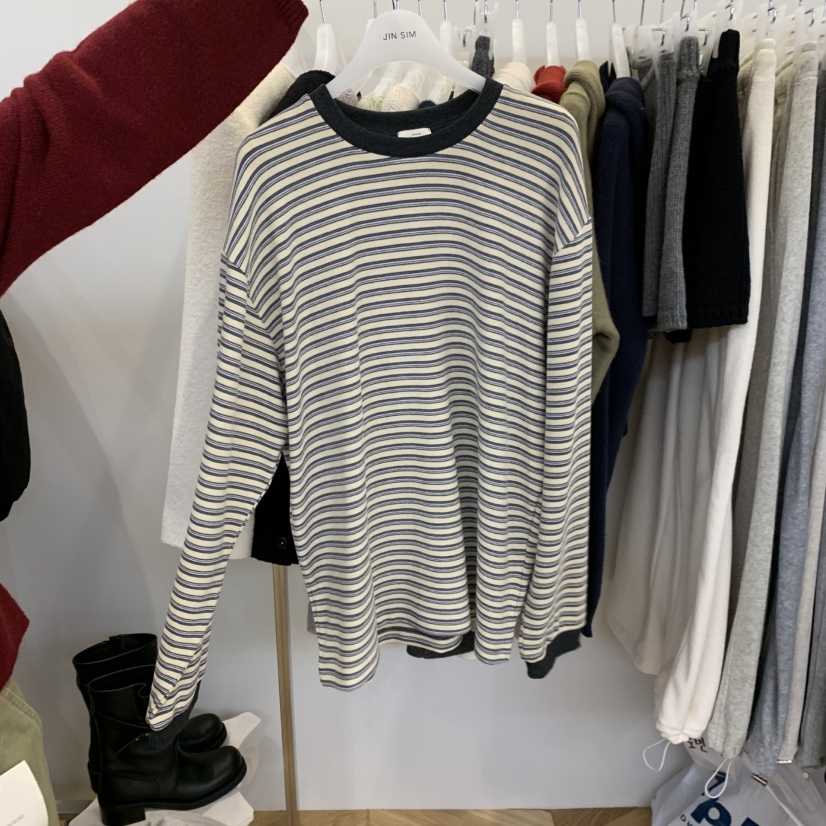 JINSIM韓國代購女裝新品真品推薦人氣時尚熱賣休閑長袖T恤JINSIM長袖T恤