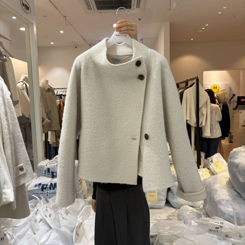 WOOD SAGE東大門代購女裝新品真品時尚人氣熱賣短款大衣WOOD SAGE短款大衣